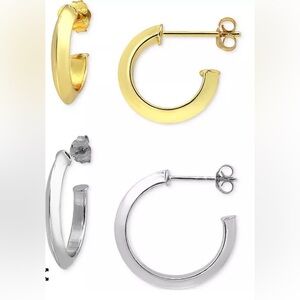 R.H Macy's 2-Pc. Set Knife Edge Small Hoop Earrings